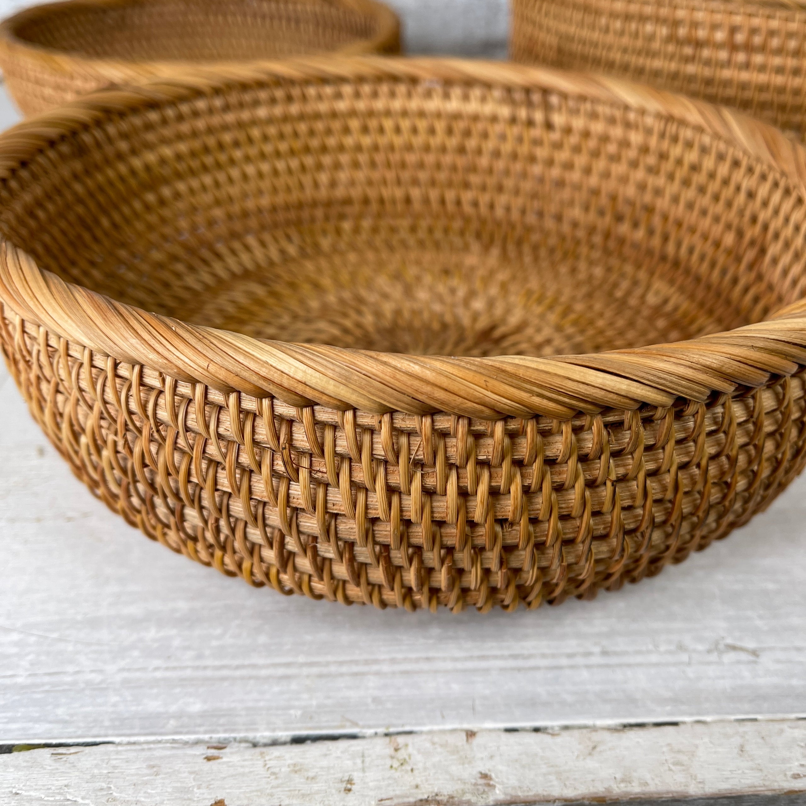 Bowl Shaped Wicker Basket is beautiful and helps to keep you organized!