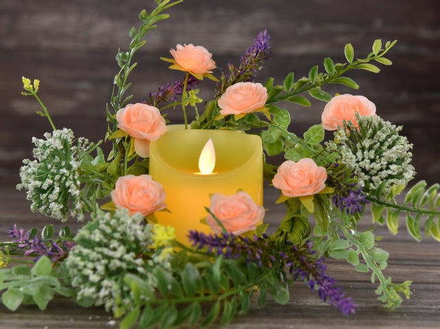 Silk flower candle rings online